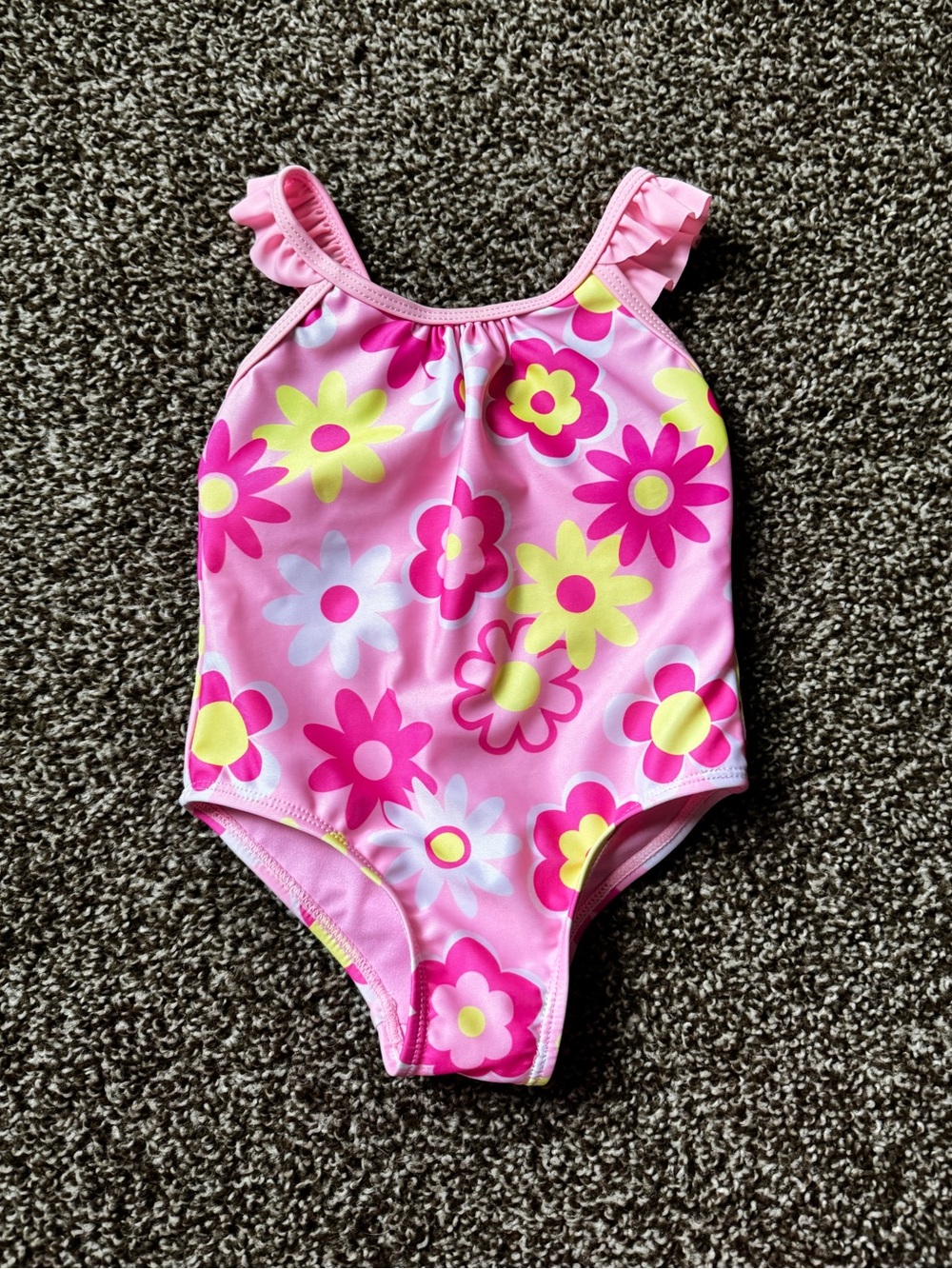 Sōl Borne Toddler Girls Pink Floral One-Piece Swimsuit 24 Months